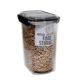 Airtight Lock & Pour Food Storage Container – 12 Cup (3 Qt) BPA-Free Dispenser for Cereal, Rice, Flour, Pasta, Pet Food, Sugar, and Dry Goods – Easy Grip & Flip-Top Lid