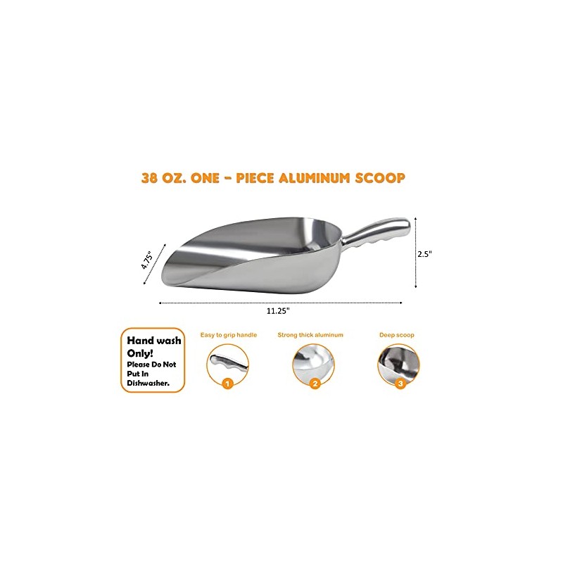 Cuchara de aluminio fundido – 38 onzas – Parte inferior