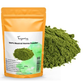 200 g Neutral Henna Powder - Henna Neutral for Hair Cleansing Regulating Gives Volume Strengthening - Cassia Obovata - Fine Powder, 100% Natural, Pure and No Additives | Tazarin Ltd