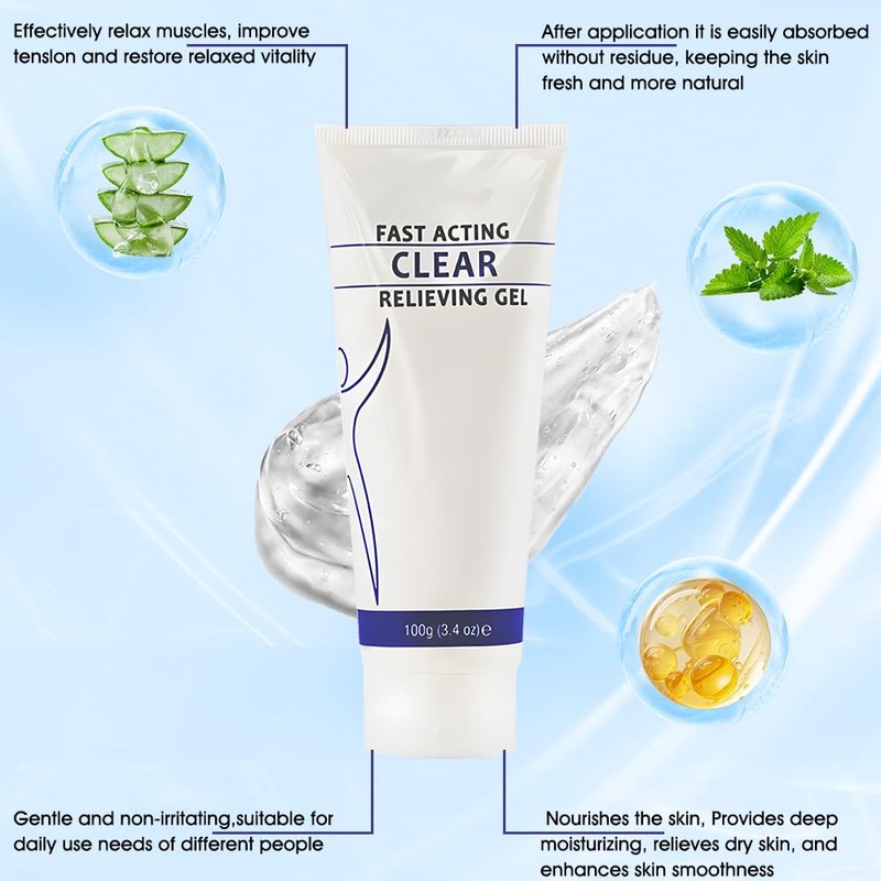 Soothing Cooling Gel 100g,Relieve Muscle Tension,Sports Soothing Cooling Body Care,Cooling