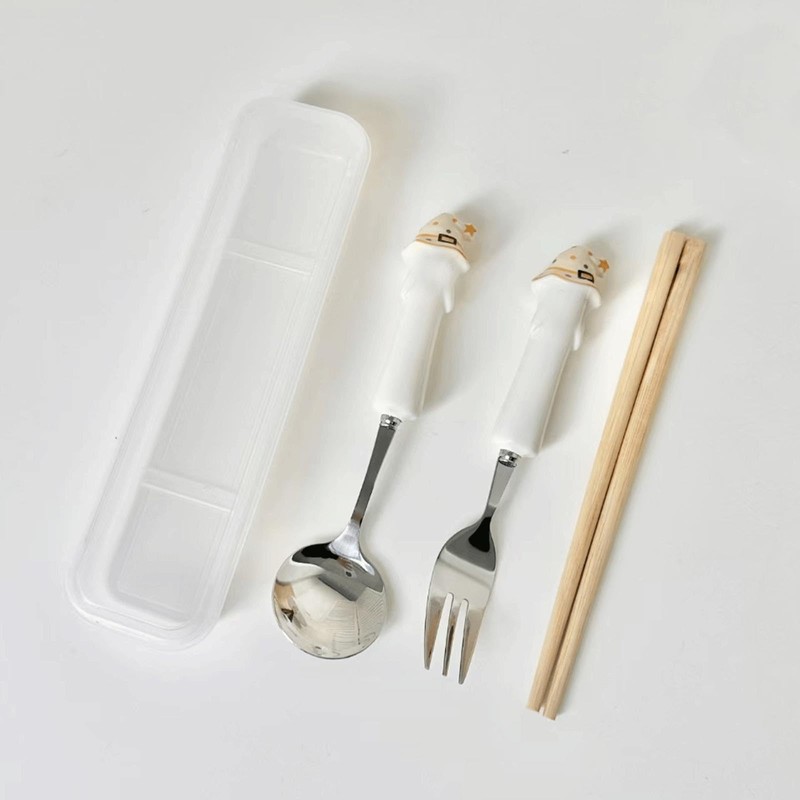 1Pcs Simple Utensil Holder with Lid, Portable Flatware Box Travel