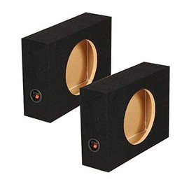 2 Q-Power Shallow Single 10" Sealed Truck Subwoofer Enclosure 5/8" MDF Sub Boxes