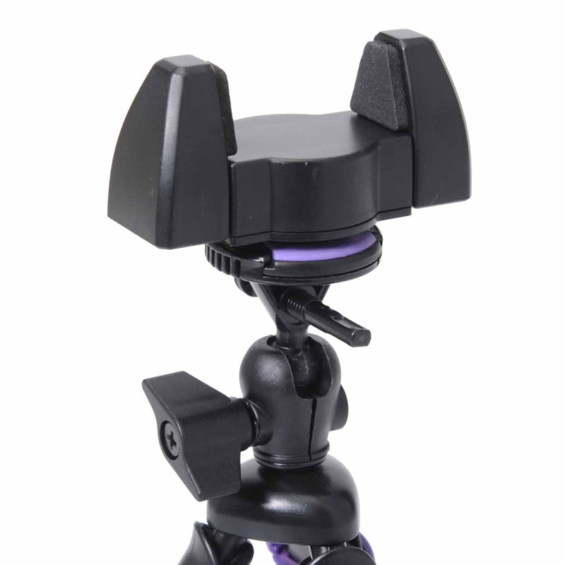 ETSUMI Mini Tripod Freely with Smartphone Adapter Purple E-6505
