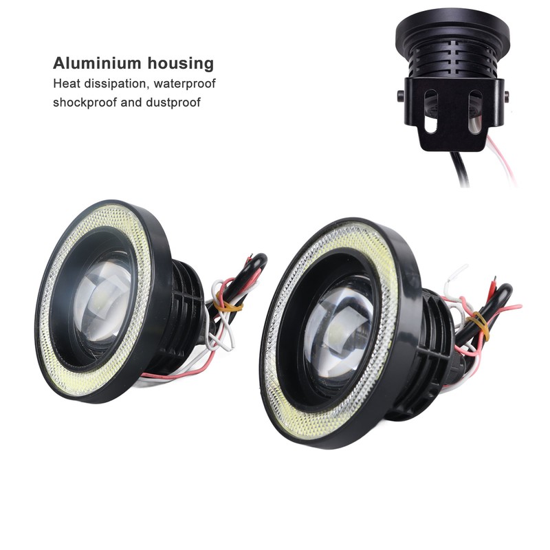 3.5in Car Fog Light Aluminum Housing Waterproof Bright LED Universal