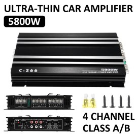 KUERL 5800W Car Amplifier 4-Channel Audio Stereo System Amp Class A/B Truck US Y1I5