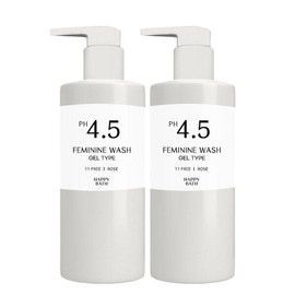 Happy Bath 해피바스 PH4.5약산성 여성청결제 300g x2개 쑥 젤 타입 로즈 여성세정제 [01_약산성 쑥 젤 여성청결제 300ml 2개] Happy Bath pH 4.5 Mild Acidic Women's Cleanser 300g x2 Green Tea Gel Type Rose Women's Wash [01_Mild Acidic Green Tea Gel Women's Cleanser 300ml 2pcs]