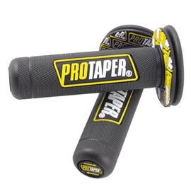 7/8" Motorcross Handle Grips Dirt Bike 22mm 24mm Truster Grips Motorcycle Ergonomic Bar End Non Slip Grip Gel Gep Scooter Cruiser Racing Mountain (Black Yellow, Pro Taper)