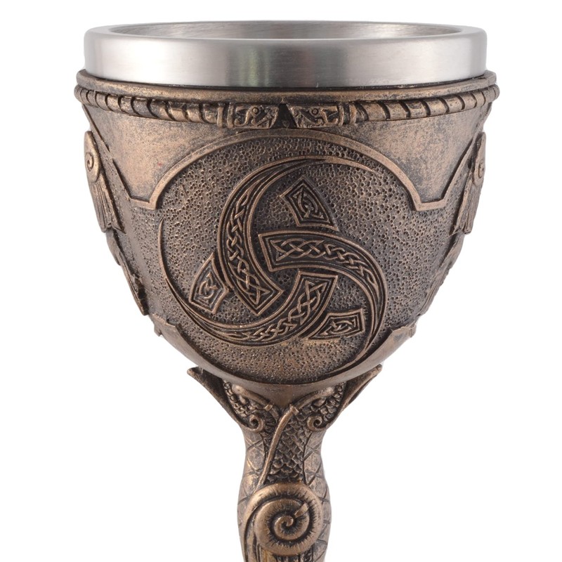VOGLER Joh. Vogler GmbH Bronzed Viking Goblet Hugin and Munin