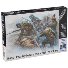 Masterbox 1:35 Scale British Infantry/Before the attack/WWI era Construction Kit (Grey)