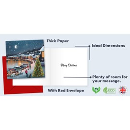 Giftinghouse Charity Christmas Cards 2024 Pack of 24/48 | Multipack Xmas Cards for Family, Friends with Red envelopes - MADE IN UK (48 CARDS)
