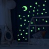 Pegatinas Luminosas De Luna Y Estrellas Pegatinas Para Pared Verde