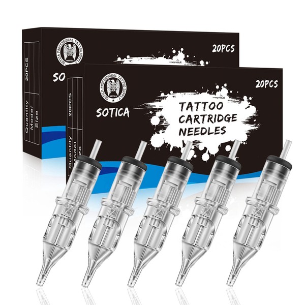 SOTICA 60pcs 1205/07/09RL 1205/07/09M1 Professional Mixed Size #12 Round Liner Magnum for Artist