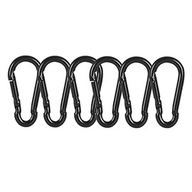 6 PCS Carabiner Clip Spring Snap Hooks - M8 3.15 Inch Heavy Duty Snap Hook Quick Link for Swing Hammock Camping Fishing Hiking, 500 lbs Capacity