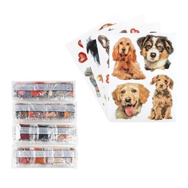 Ideen mit Herz Diamond Painting Sticker | 4 Sheets in DIN A4 | Stickers Individually Removable | Includes Gemstones (Dogs)