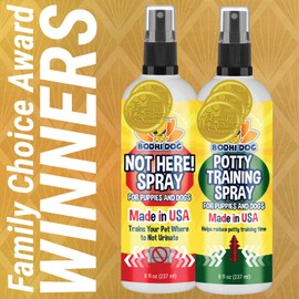 Bodhi Dog Potty Training Spray | Indoor Outdoor Potty Training Aid for Dogs & Puppies | Puppy Potty Training for Potty Pads | Made in USA (New Puppy Bundle)