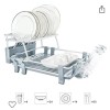 VENETIO Deluxe Aluminum Dish Drying Rack 2 Tiers with Removable