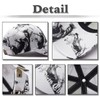 White Fang CA487 Caps, English Letters, Marble Pattern, Brim Length,