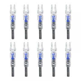 DONGKER 10pcs Archery Bow Nock,LED Nock Automatically Lighted Nock 6.2mm LED Glowing Arrow Nock Tail for Hunting Shooting