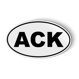 Stickers and Tees ACK Nantucket Oval - Magnet for Car Fridge Locker - 3"