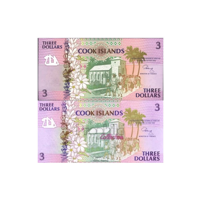 Prophila Collection Money Note Cook Islands Pick No: 7a UNC