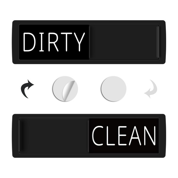YauYik Clean and Dirty Dishwasher Magnet Sign, Optional Adhesive, Magnetic