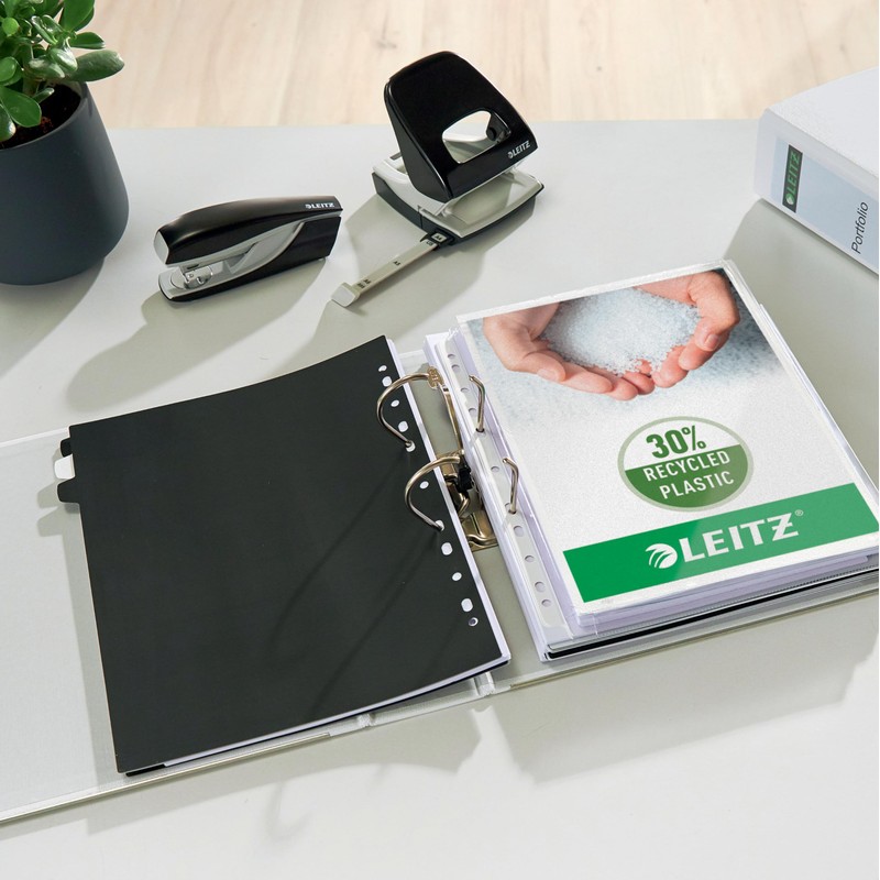 Leitz Plastic Lever Arch File, 90 Percent Recycled Card, 30