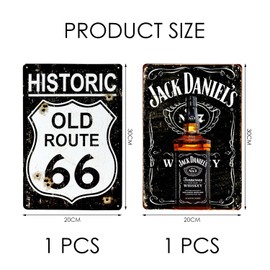 2 Bar Signs, Garden Accessories, Plaques on Garden Walls, Garden Outdoor Bar Iron Painting, Home Bar Accessories, Home Gift Accessories, Outdoor Metal Garden Logo, Creative Bar Logo Painting