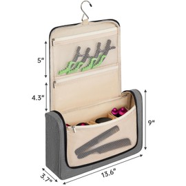 OUUTMEE Portable Hanging Bag for Dyson Airwrap Styler and Curler Accessories, Portable Travel Bag, Grey