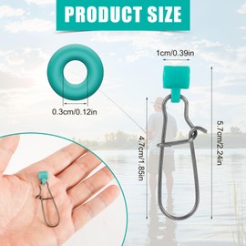 50pcs Fishing Weight Slider, Stainless Steel Fishing Line Sinker Slides Practical Sinker Slides Premium Fish Finder Rig Weight Slider for Fishing Tackle Accessories (Green)