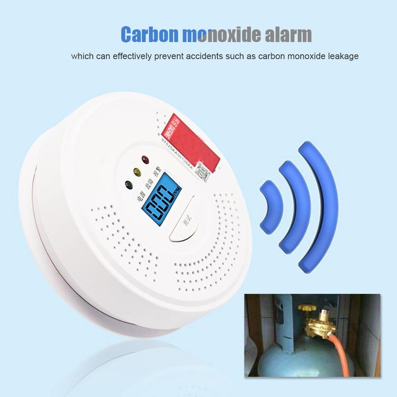 JKD-610 White Intelligent Voice CO Alarm Carbon Monoxide Alarm System