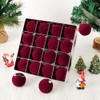 16 Piezas Esferas Navideñas de Terciopelo de 6 cm, Bolas de