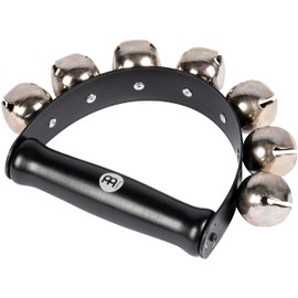 Meinl Percussion Sleigh Bells Instrument - Semicircular Sleigh Bells Musical Instrument with 7 Bells - Wood/Steel, Black/Silver (SLB7)