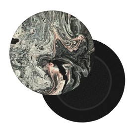 LBHH Agate Fluid Marble Bar Stool Cover Round Seat Cushion with Elastic Washable and Non Slip Bottom for Barstool Padded Chair Dustproof Slipcover 12 Inch - One Cushion Only