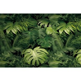 AWERT 36x18 inches Tropical Leaves Terrarium Background Polyester Reptile Habitat Background Rainforest Aquarium Background