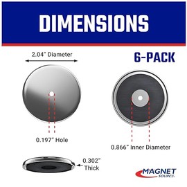 DIYMAG Imanes adhesivos fuertes, 70 imanes de refrigerador de 0.6 x 0.12 pulgadas | Small Round Black Ceramic Button Neodymium Magnets, Heavy Duty,for