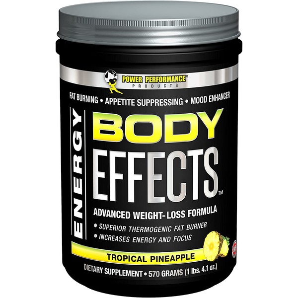 Power Performance Products, Body Effects, Pre Workout Supplement - 570 Grams (Tropical Pineapple)