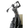 Three Star Golfer with Golf Clubs Business Card Holder