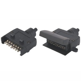 Trailer Plug 7 PIN Flat Male to 7 PIN Flat Female Rectangle Caravan Trailer