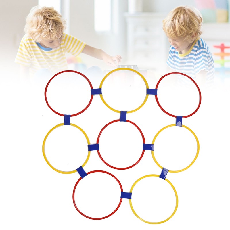 10PCS Kids Exercise Hoops Jumping Hopscotch Game Rings for Sensory