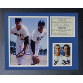 Legends Never Die "Don Drysdale and Sandy Koufax Framed Photo Collage, 11 x 14-Inch