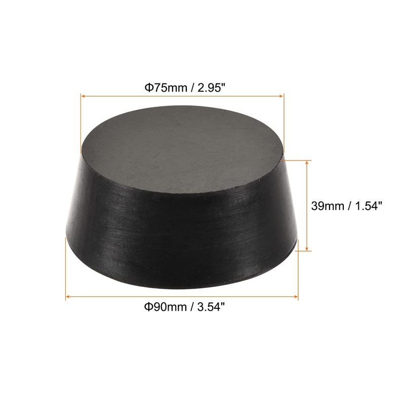 sourcing map Rubber Tapered Plug 75mm to 90mm Solid Test