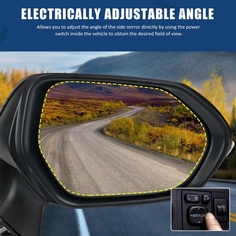 Dexepe Passenger Side Mirror Assembly Compatible with Toyota Corolla 2020-2025