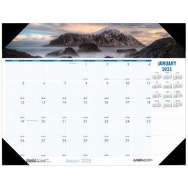2025 House of Doolittle Earthscapes Coastlines 22-inch x 17-inch Monthly Desk Pad Calendar (178-25)