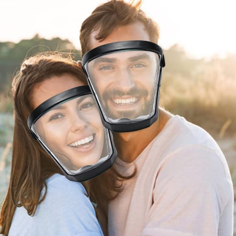 Super Protective Anti-fog Face Shield Reusable Face Mask PC Full