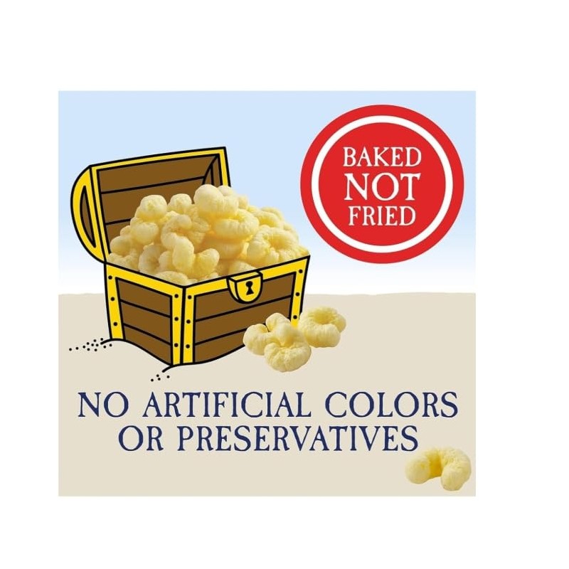Bulk-Pirate Booty White Cheddar Rice and Corn Puffs Snacks, 40
