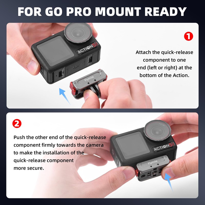 Magnetic Quick Release Adapter for Action 5 Pro Aluminum Alloy