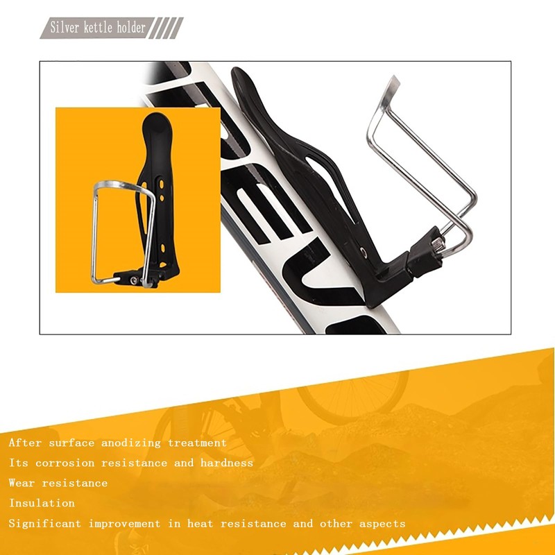 Xutong Bike Water Bottle Cage, Black, Aluminium, Adjustable, Secure, Anti-Rust,