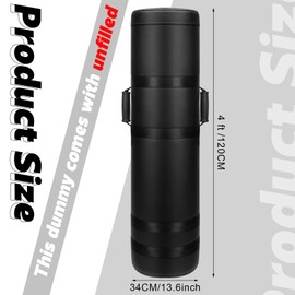 Arrowbash Unfilled Football Tackling Dummy 4 ft Sports Training Dummy Football Training Equipment with Heavy Duty Handles for Youth College Drills Kickboxing Martial Basketball Practice, Unfilled