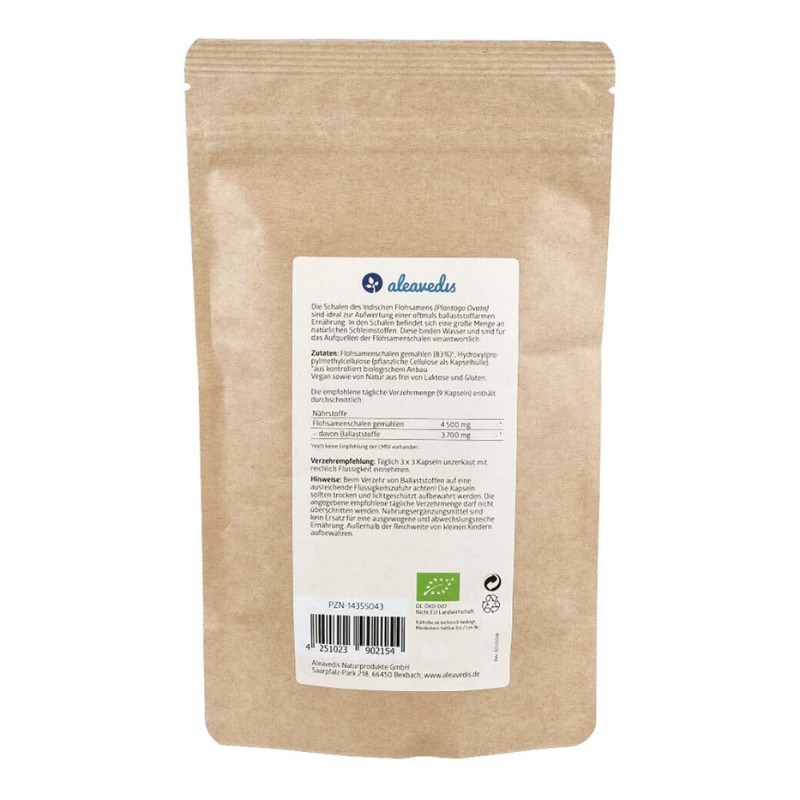 Psyllium Husks 500 mg Organic Capsules Pack of 180