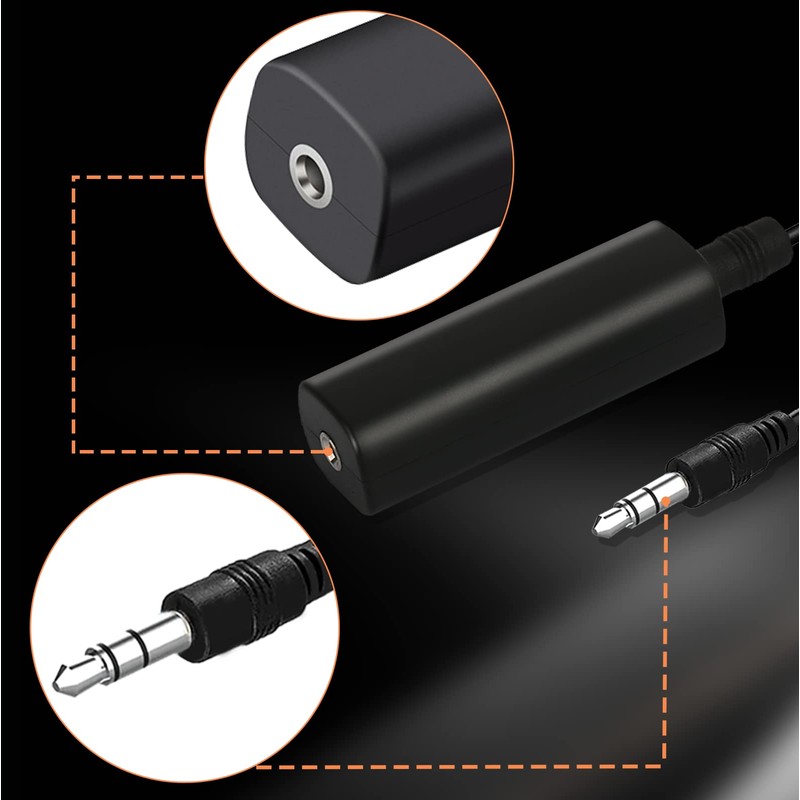 2 Packs Ground Loop Noise Isolator for Car Audio/Home Stereo